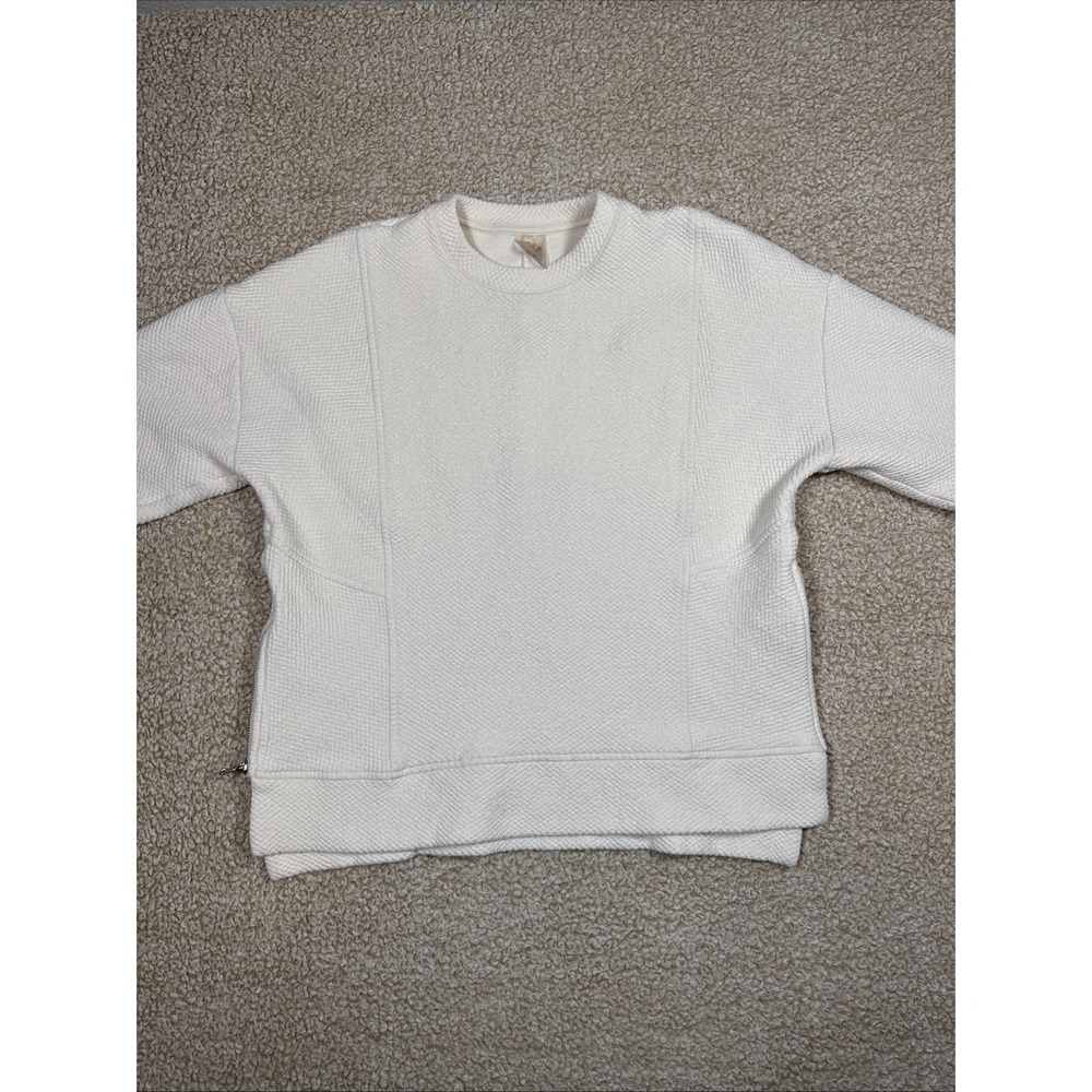CALIA By Carrie Underwood Women's White Ribbed Lightweight Sweater Size Small
